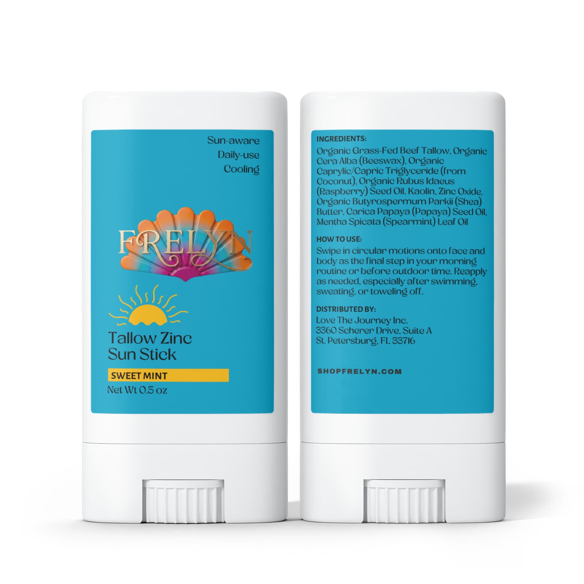 Tallow Zinc Sun Stick – Natural Sunscreen (2 Pack) | By Frelyn