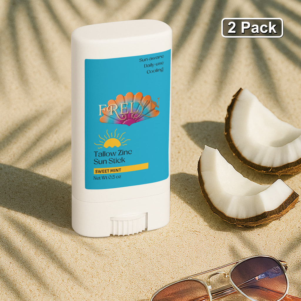 Tallow Zinc Sun Stick – Natural Sunscreen (2 Pack) | By Frelyn