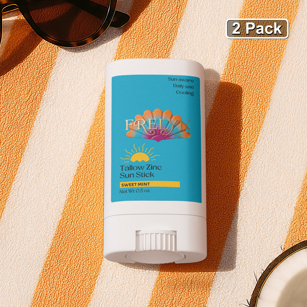Tallow Zinc Sun Stick – Natural Sunscreen (2 Pack) | By Frelyn