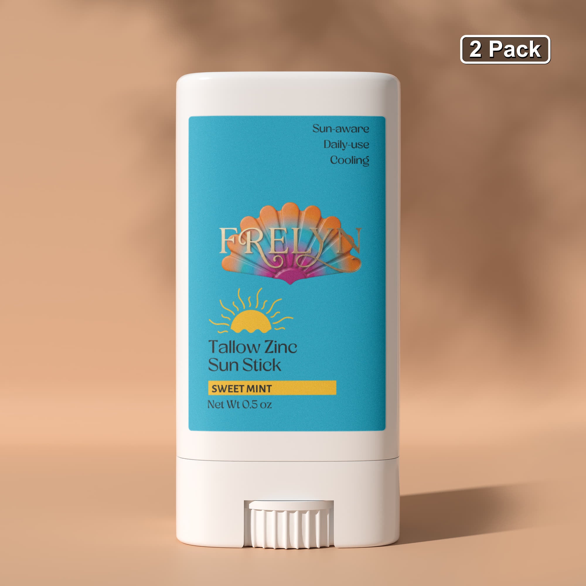 Tallow Zinc Sun Stick – Natural Sunscreen (2 Pack) | By Frelyn
