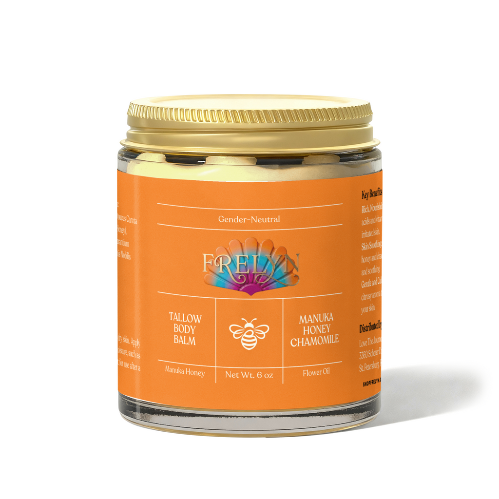 Manuka Honey & Chamomile Tallow Body Balm – Soothing Moisturizer | By Frelyn