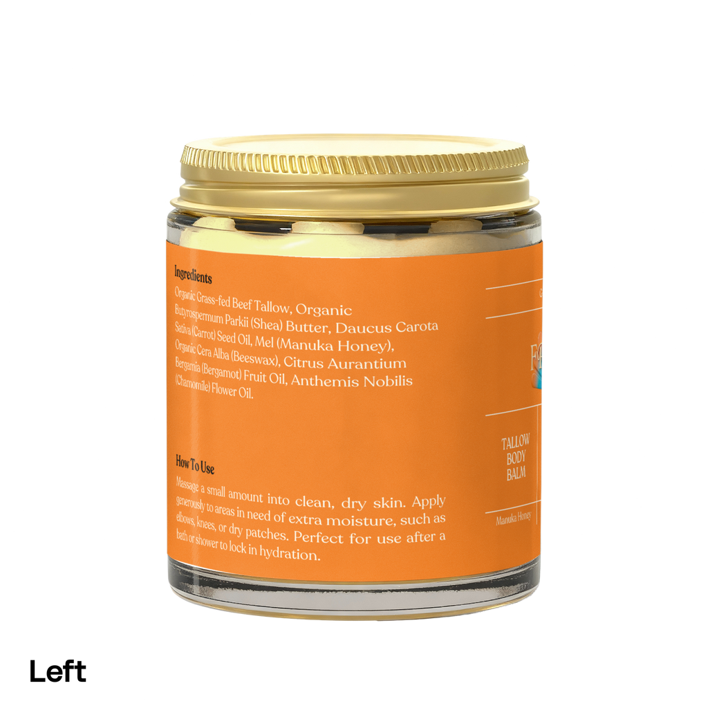 Manuka Honey & Chamomile Tallow Body Balm – Soothing Moisturizer | By Frelyn