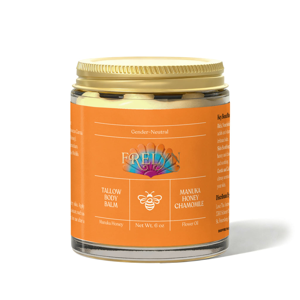 Manuka Honey & Chamomile Tallow Body Balm – Soothing Moisturizer | By Frelyn