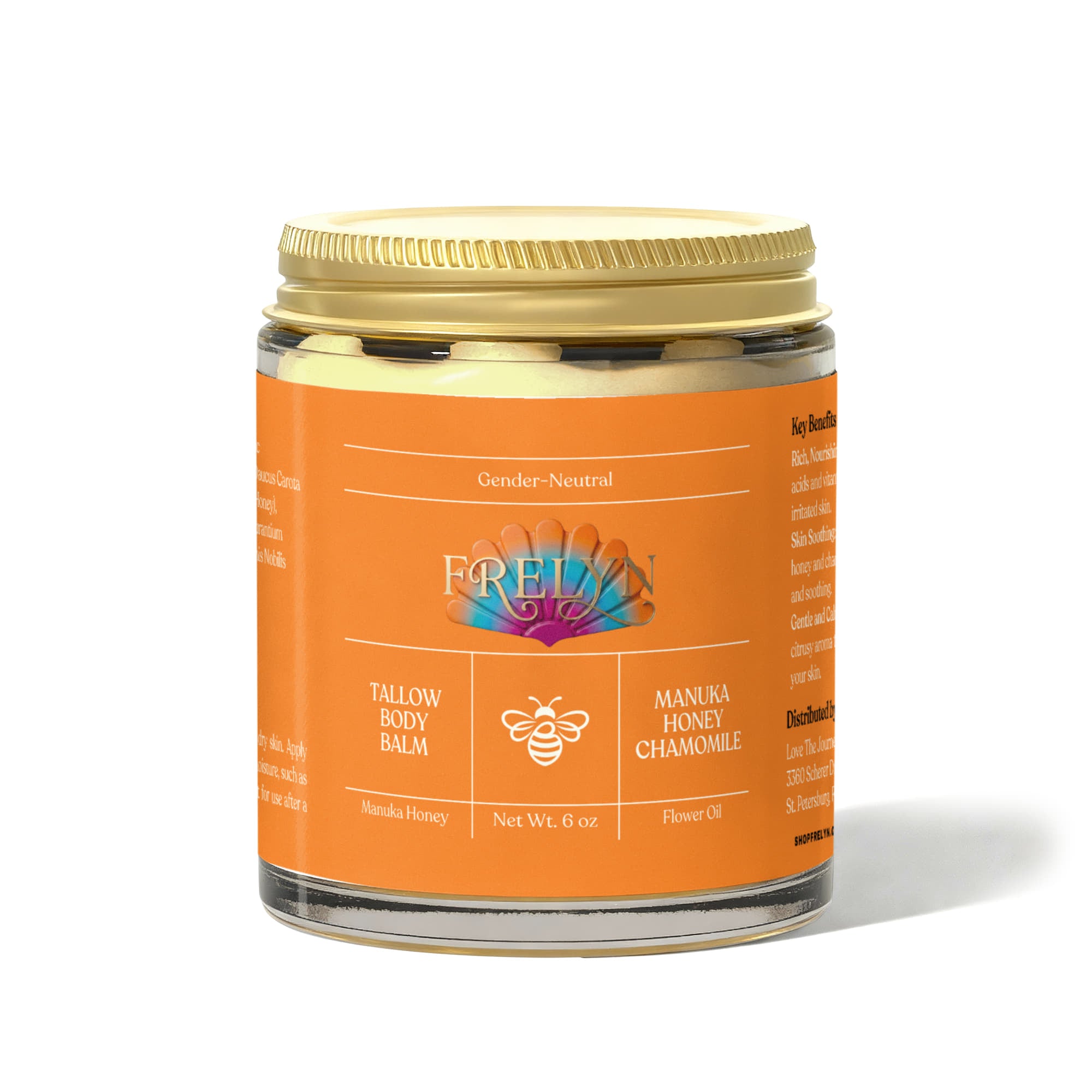 Manuka Honey & Chamomile Tallow Body Balm – Soothing Moisturizer | By Frelyn