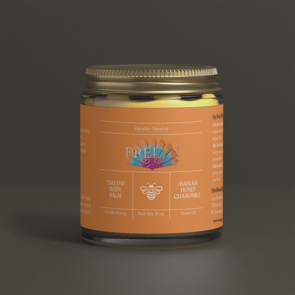 Manuka Honey & Chamomile Tallow Body Balm – Soothing Moisturizer | By Frelyn