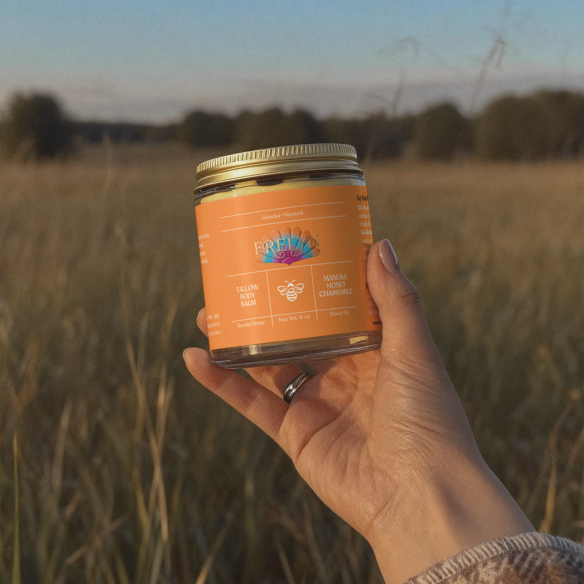 Manuka Honey & Chamomile Tallow Body Balm – Soothing Moisturizer | By Frelyn