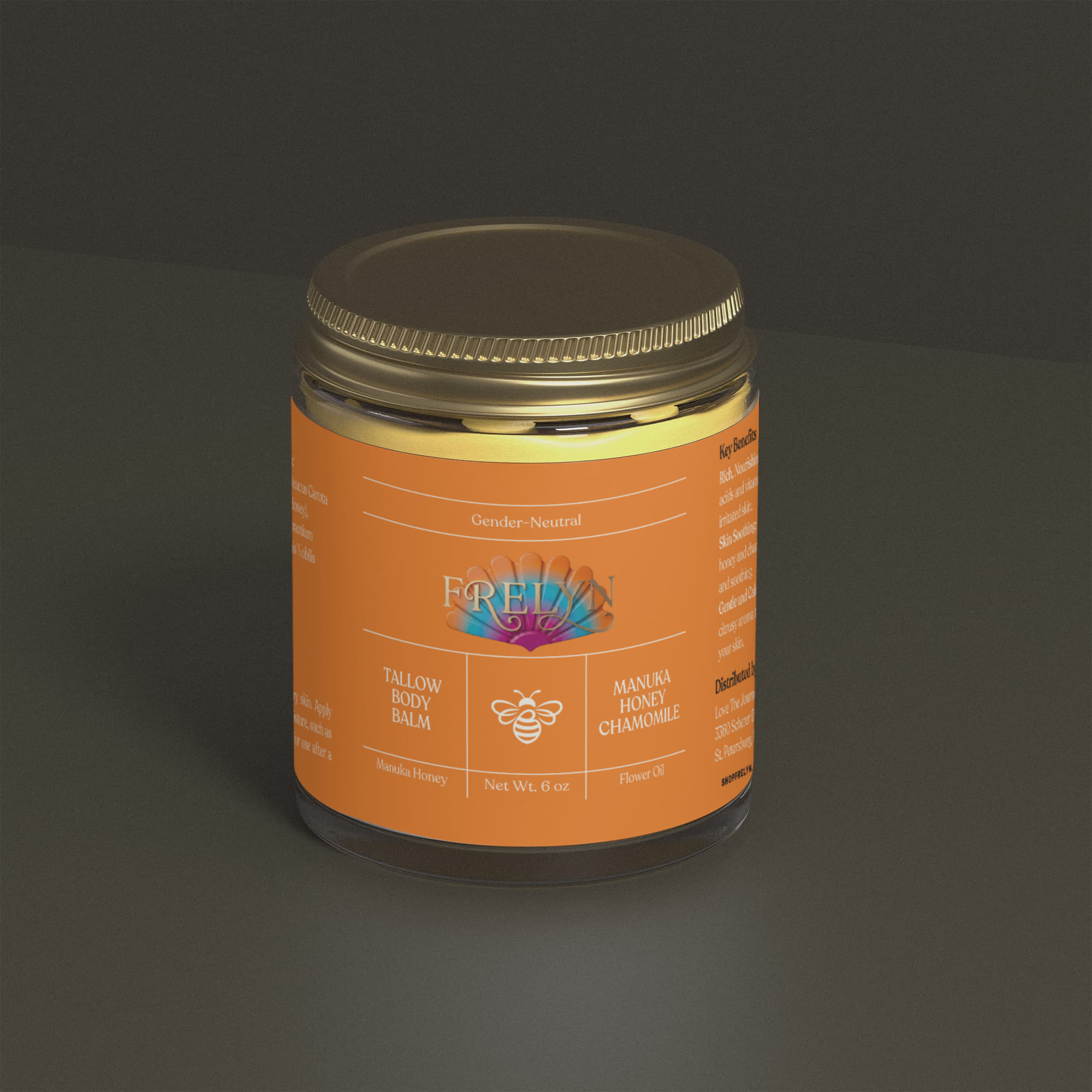 Manuka Honey & Chamomile Tallow Body Balm – Soothing Moisturizer | By Frelyn