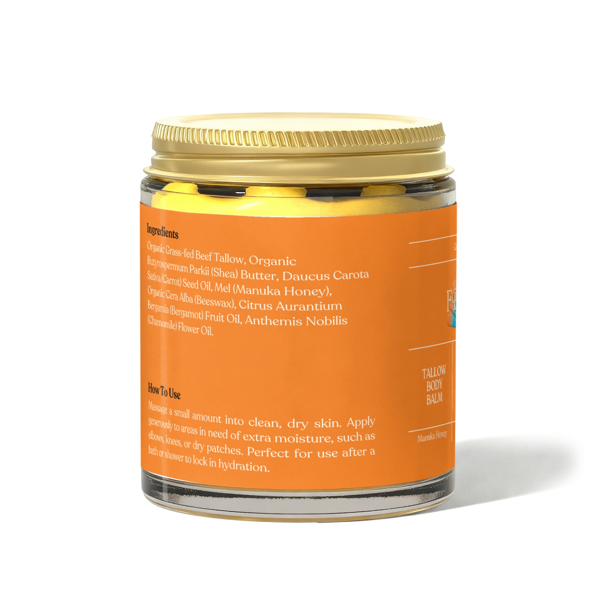 Manuka Honey & Chamomile Tallow Body Balm – Soothing Moisturizer | By Frelyn