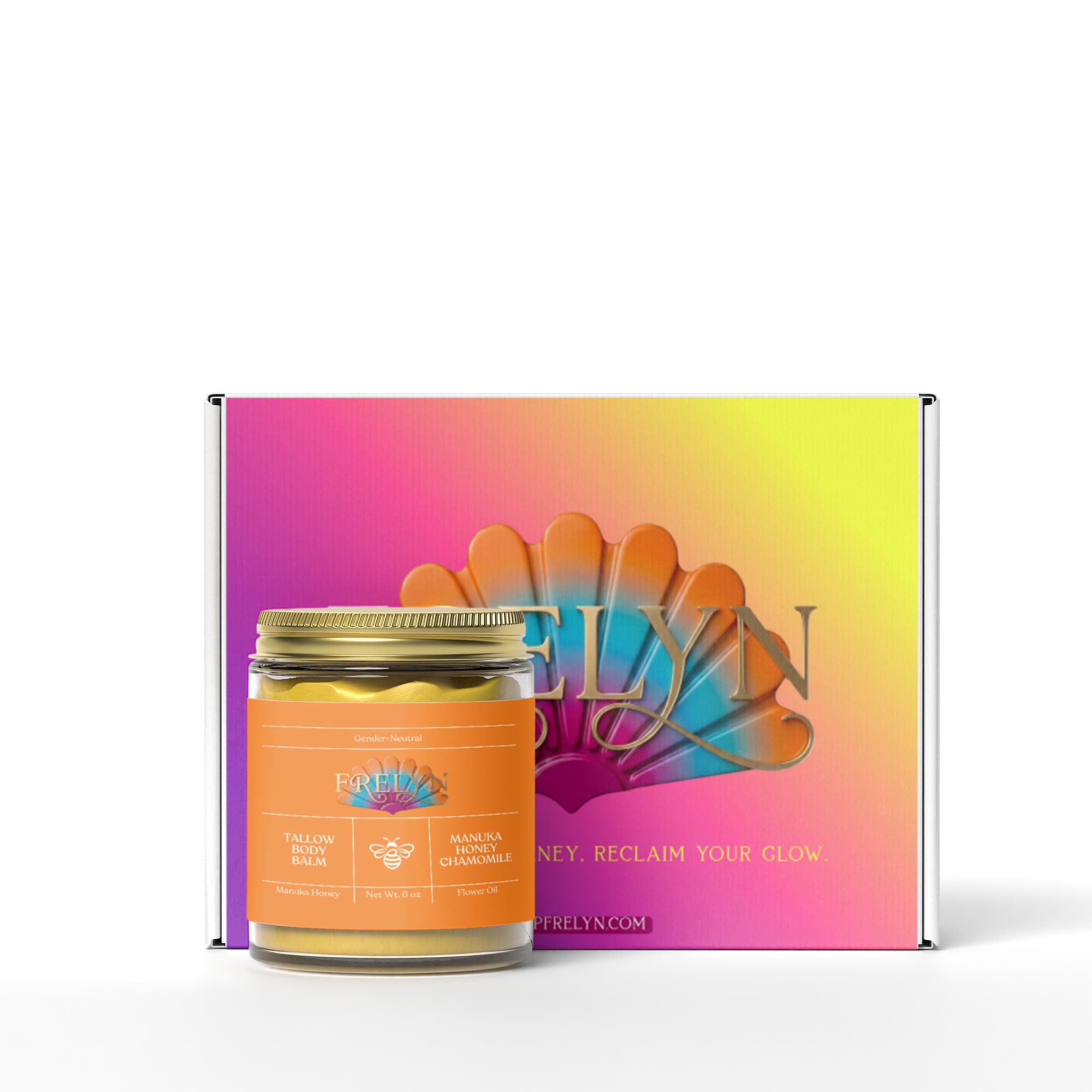 Manuka Honey & Chamomile Tallow Body Balm – Soothing Moisturizer | By Frelyn