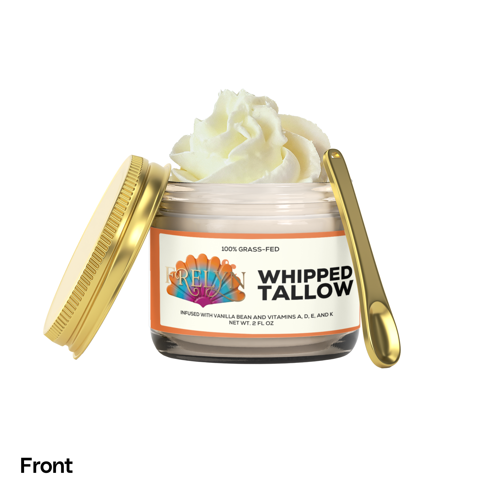 Whipped Grass-Fed Tallow Balm with Vanilla Bean – Deep Moisturizer | By Frelyn
