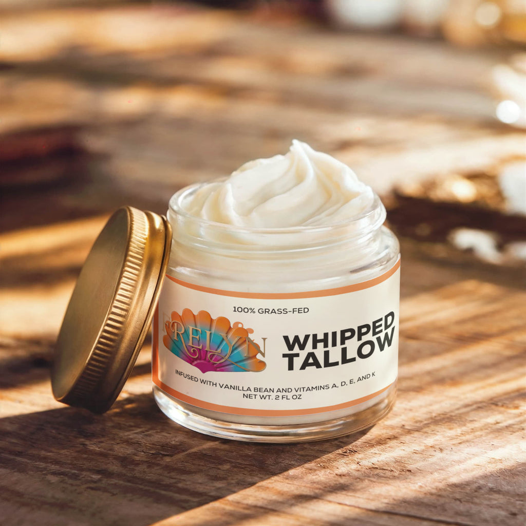Whipped Grass-Fed Tallow Balm with Vanilla Bean – Deep Moisturizer | By Frelyn