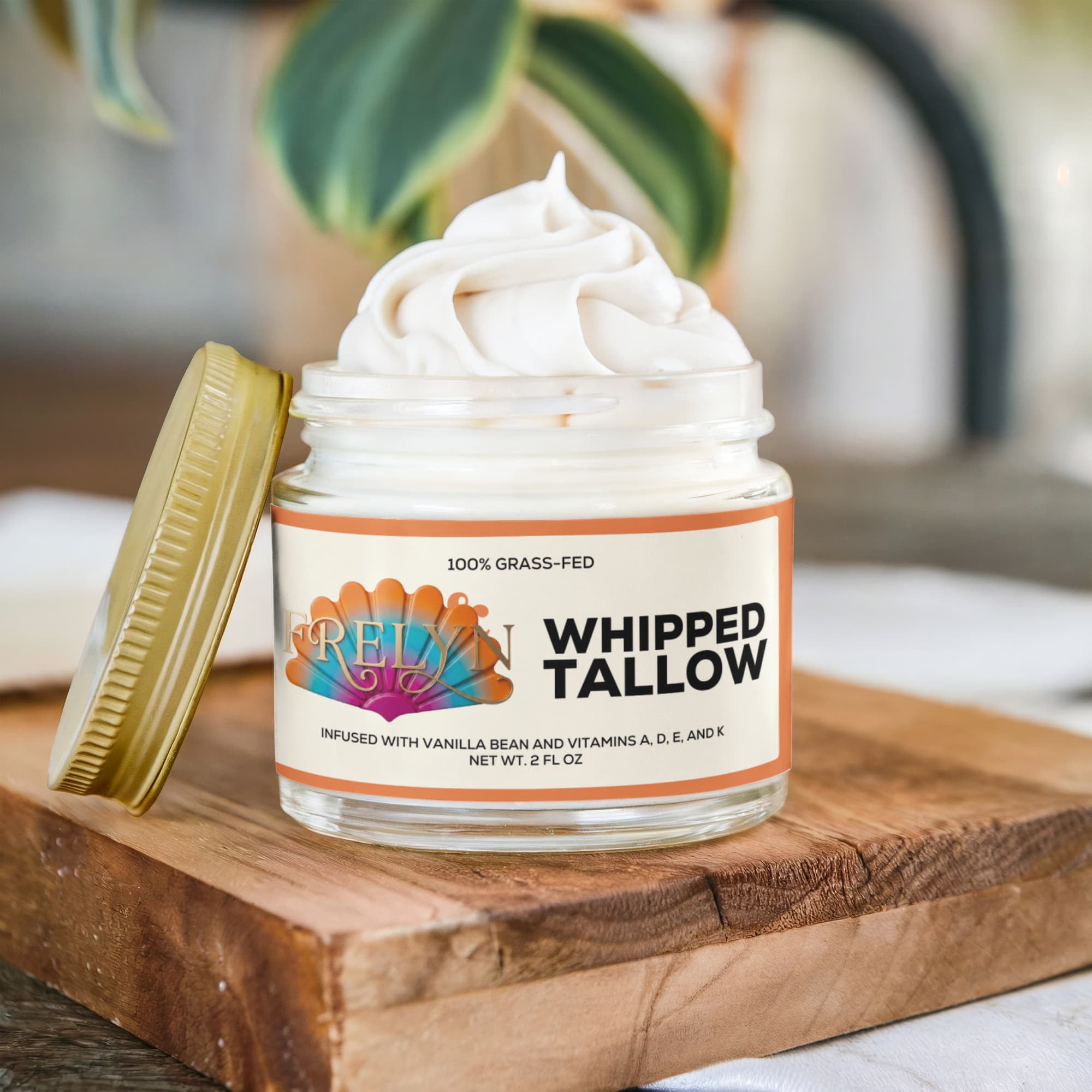 Whipped Grass-Fed Tallow Balm with Vanilla Bean – Deep Moisturizer | By Frelyn